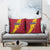 Chad Christmas Pillow Cover with Red-Yellow Festive Pattern, National Coat of Arms, and Snowflake Accents - Wonder Print Shop