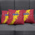Chad Christmas Pillow Cover with Red-Yellow Festive Pattern, National Coat of Arms, and Snowflake Accents - Wonder Print Shop