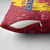 Chad Christmas Pillow Cover with Red-Yellow Festive Pattern, National Coat of Arms, and Snowflake Accents - Wonder Print Shop
