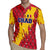 Chad Christmas Rugby Jersey with Red-Yellow Festive Pattern, National Coat of Arms, and Snowflake Accents - Wonder Print Shop