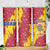 Chad Christmas Skinny Tumbler with Red-Yellow Festive Pattern, National Coat of Arms, and Snowflake Accents - Wonder Print Shop