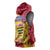 Chad Christmas Sleeveless Hoodie with Red-Yellow Festive Pattern, National Coat of Arms, and Snowflake Accents - Wonder Print Shop