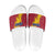 Chad Christmas Slide Sandals with Red-Yellow Festive Pattern, National Coat of Arms, and Snowflake Accents - Wonder Print Shop