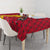 Chad Christmas Tablecloth with Red-Yellow Festive Pattern, National Coat of Arms, and Snowflake Accents - Wonder Print Shop