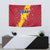 Chad Christmas Tapestry with Red-Yellow Festive Pattern, National Coat of Arms, and Snowflake Accents - Wonder Print Shop
