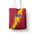 Chad Christmas Tote Bag with Red-Yellow Festive Pattern, National Coat of Arms, and Snowflake Accents - Wonder Print Shop