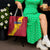 Chad Christmas Tote Bag with Red-Yellow Festive Pattern, National Coat of Arms, and Snowflake Accents - Wonder Print Shop