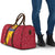 Chad Christmas Travel Bag with Red-Yellow Festive Pattern, National Coat of Arms, and Snowflake Accents - Wonder Print Shop