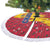 Chad Christmas Tree Skirt with Red-Yellow Festive Pattern, National Coat of Arms, and Snowflake Accents - Wonder Print Shop