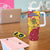 Chad Christmas Tumbler With Handle with Red-Yellow Festive Pattern, National Coat of Arms, and Snowflake Accents - Wonder Print Shop
