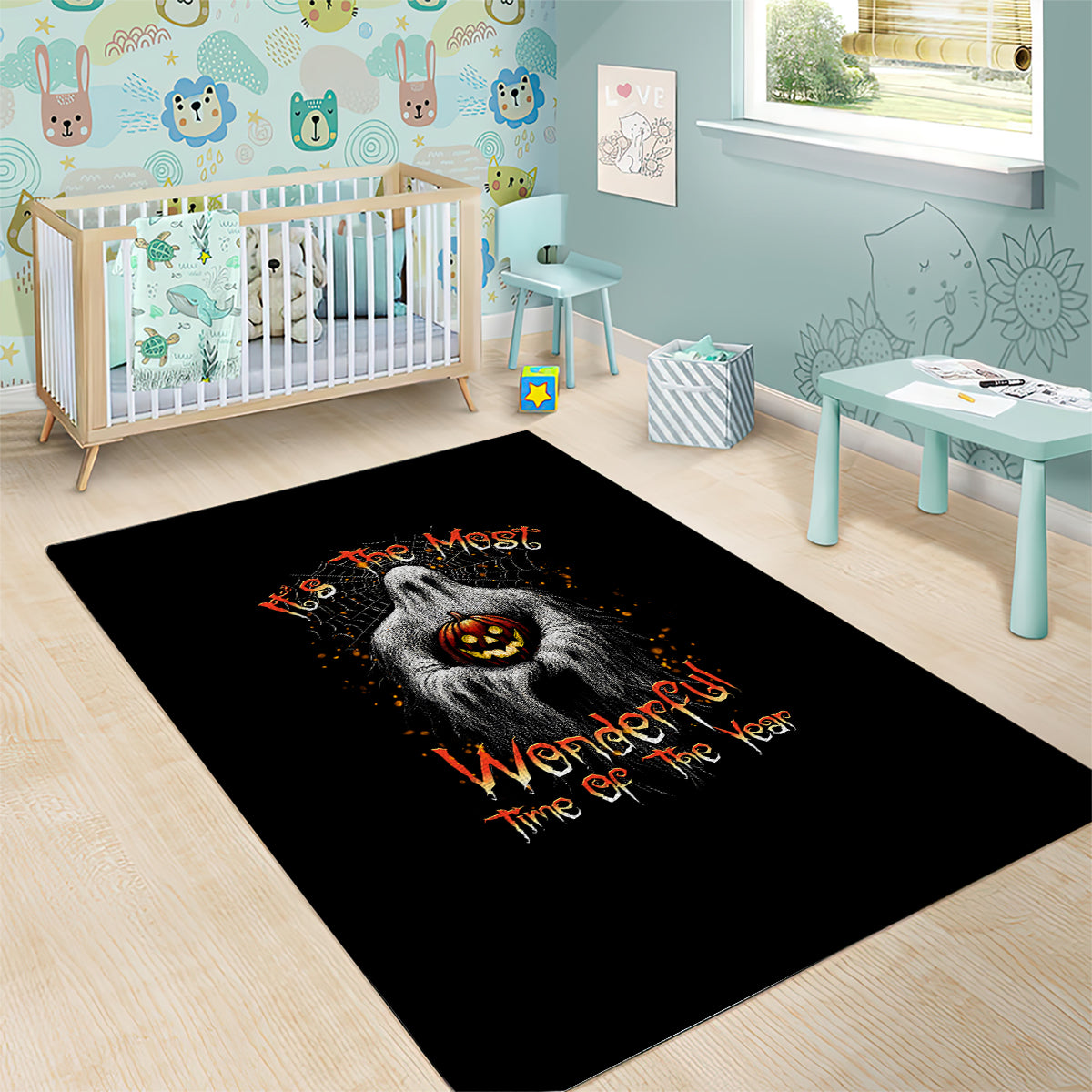 It's The Most Wonderful Time Halloween Area Rug - Wonder Print Shop