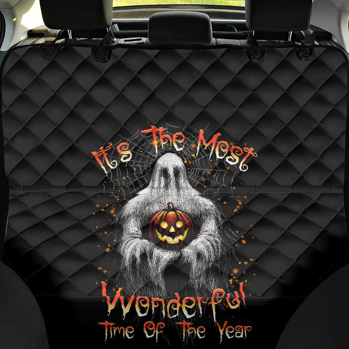 It's The Most Wonderful Time Halloween Back Car Seat Cover - Wonder Print Shop