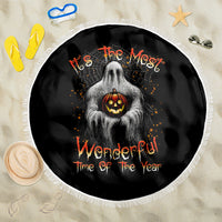 It's The Most Wonderful Time Halloween Beach Blanket - Wonder Print Shop