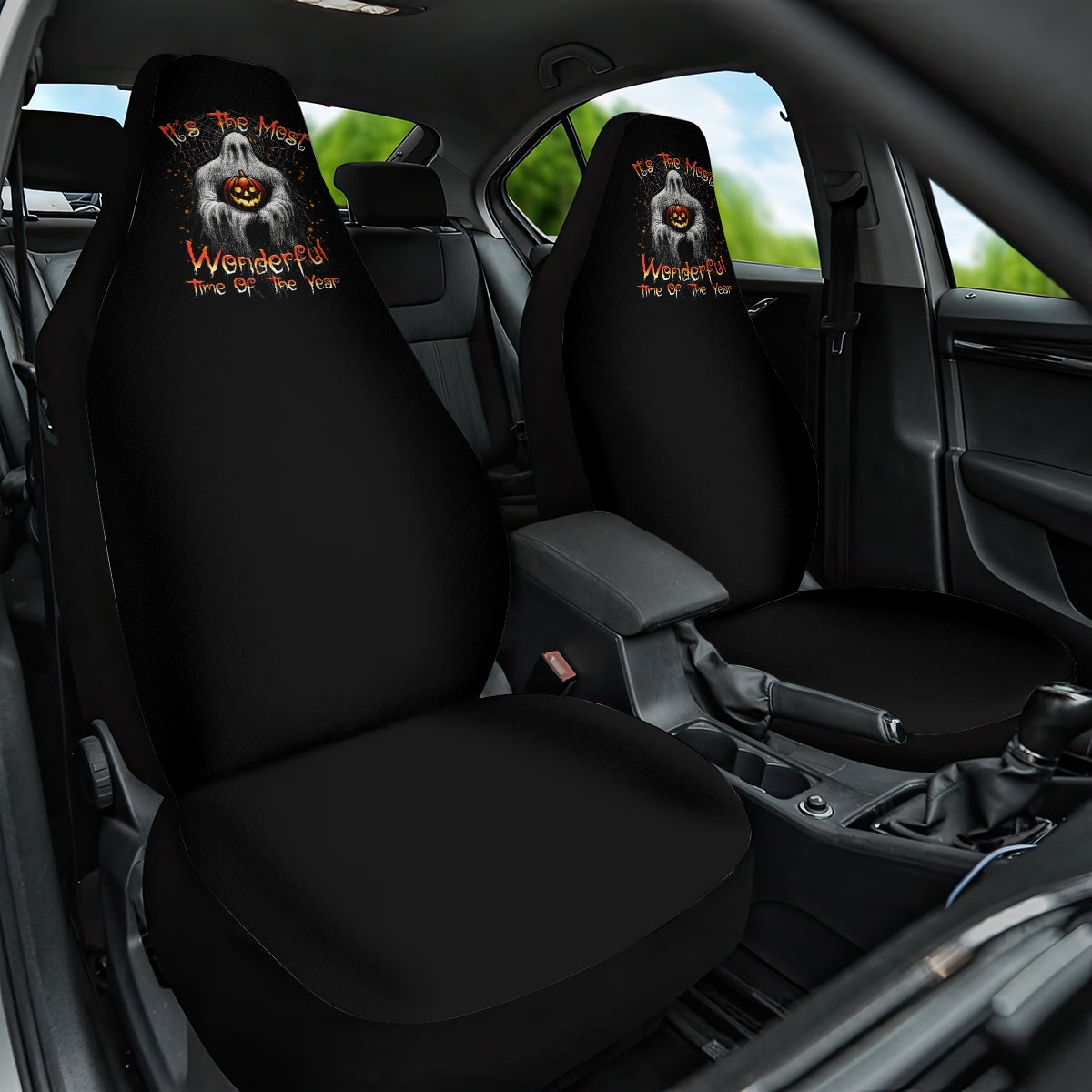 It's The Most Wonderful Time Halloween Car Seat Cover - Wonder Print Shop