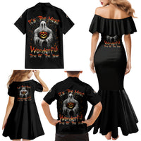 It's The Most Wonderful Time Halloween Family Matching Mermaid Dress and Hawaiian Shirt - Wonder Print Shop