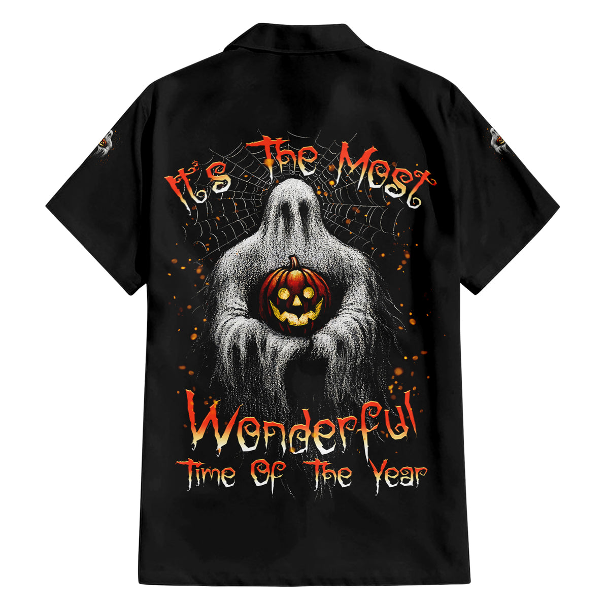 It's The Most Wonderful Time Halloween Family Matching Short Sleeve Bodycon Dress and Hawaiian Shirt - Wonder Print Shop