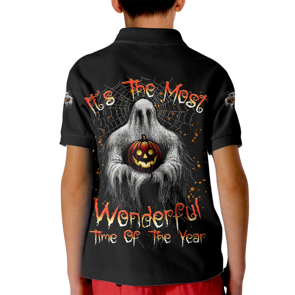 It's The Most Wonderful Time Halloween Kid Polo Shirt - Wonder Print Shop