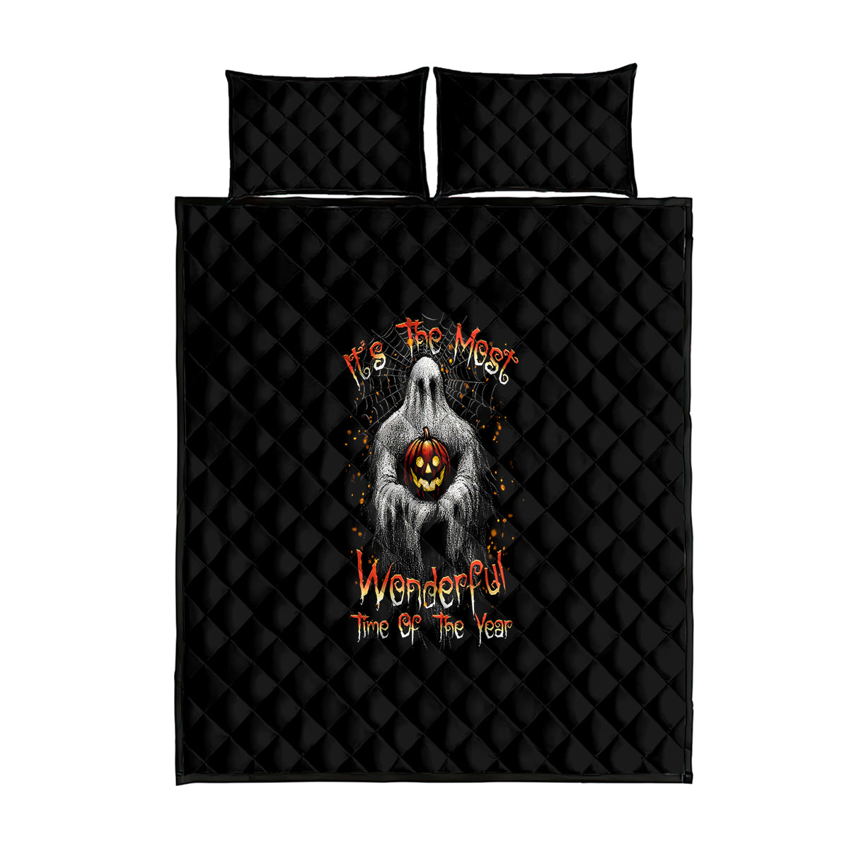 It's The Most Wonderful Time Halloween Quilt Bed Set - Wonder Print Shop