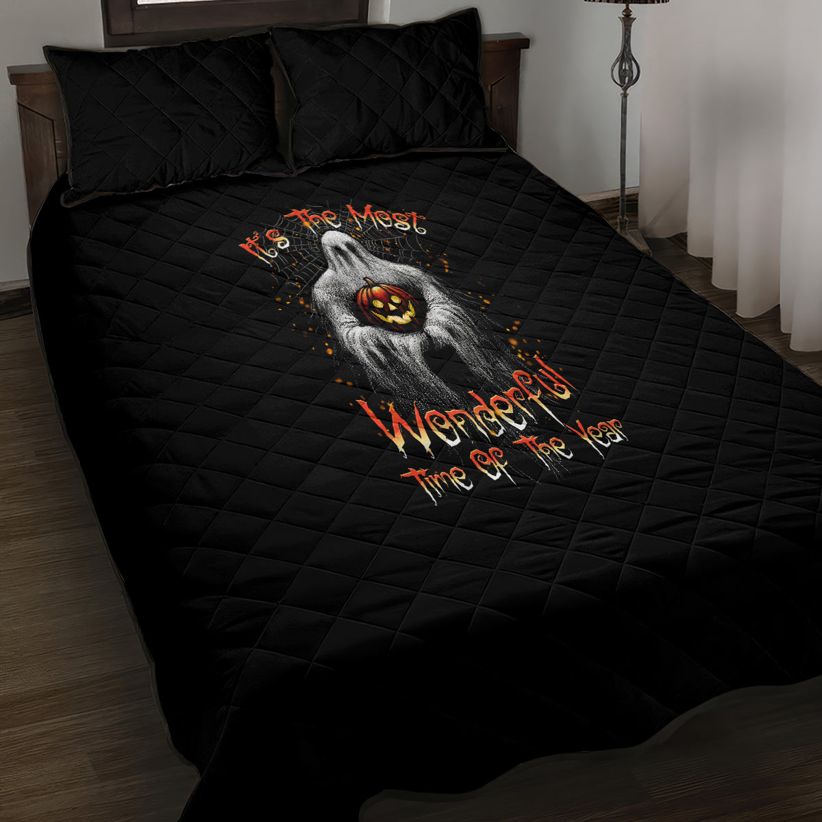 It's The Most Wonderful Time Halloween Quilt Bed Set - Wonder Print Shop