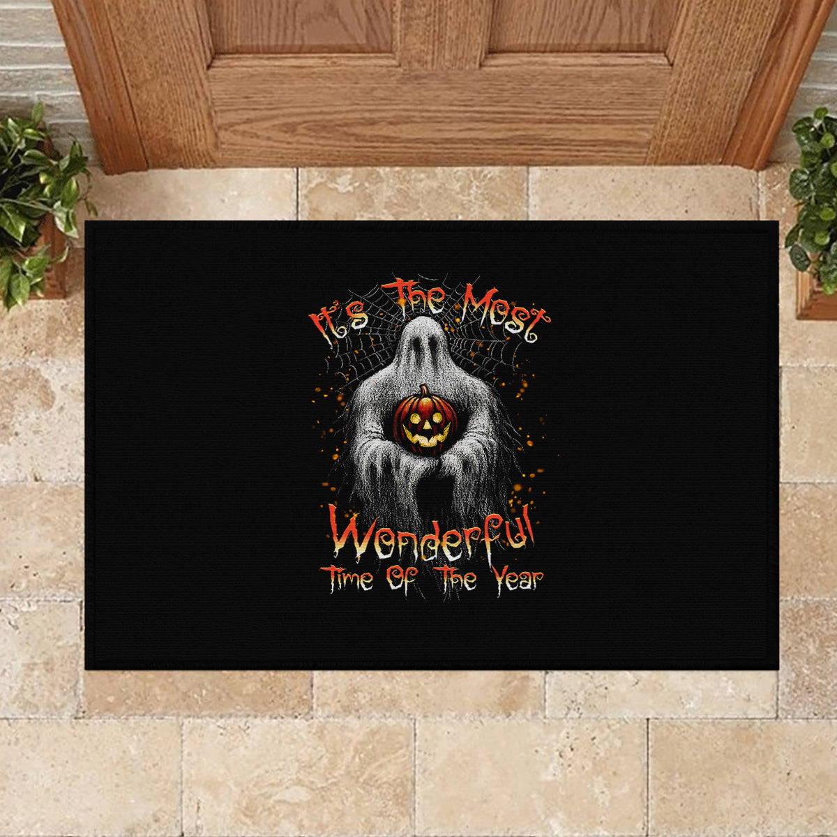 It's The Most Wonderful Time Halloween Rubber Doormat - Wonder Print Shop