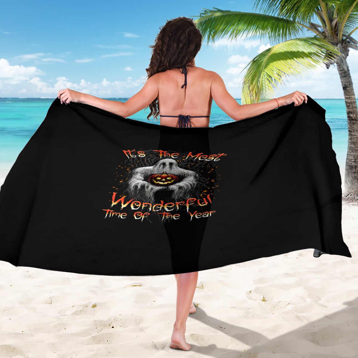 It's The Most Wonderful Time Halloween Sarong - Wonder Print Shop