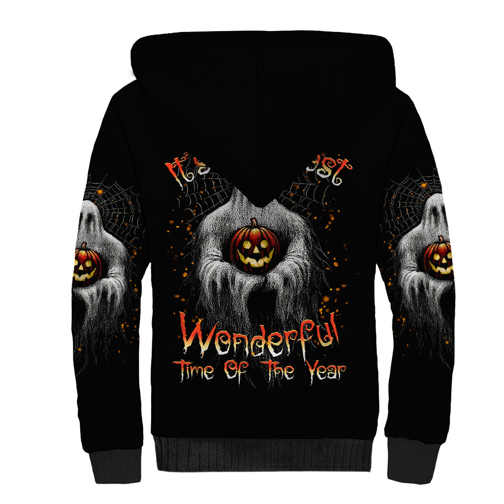 It's The Most Wonderful Time Halloween Sherpa Hoodie - Wonder Print Shop