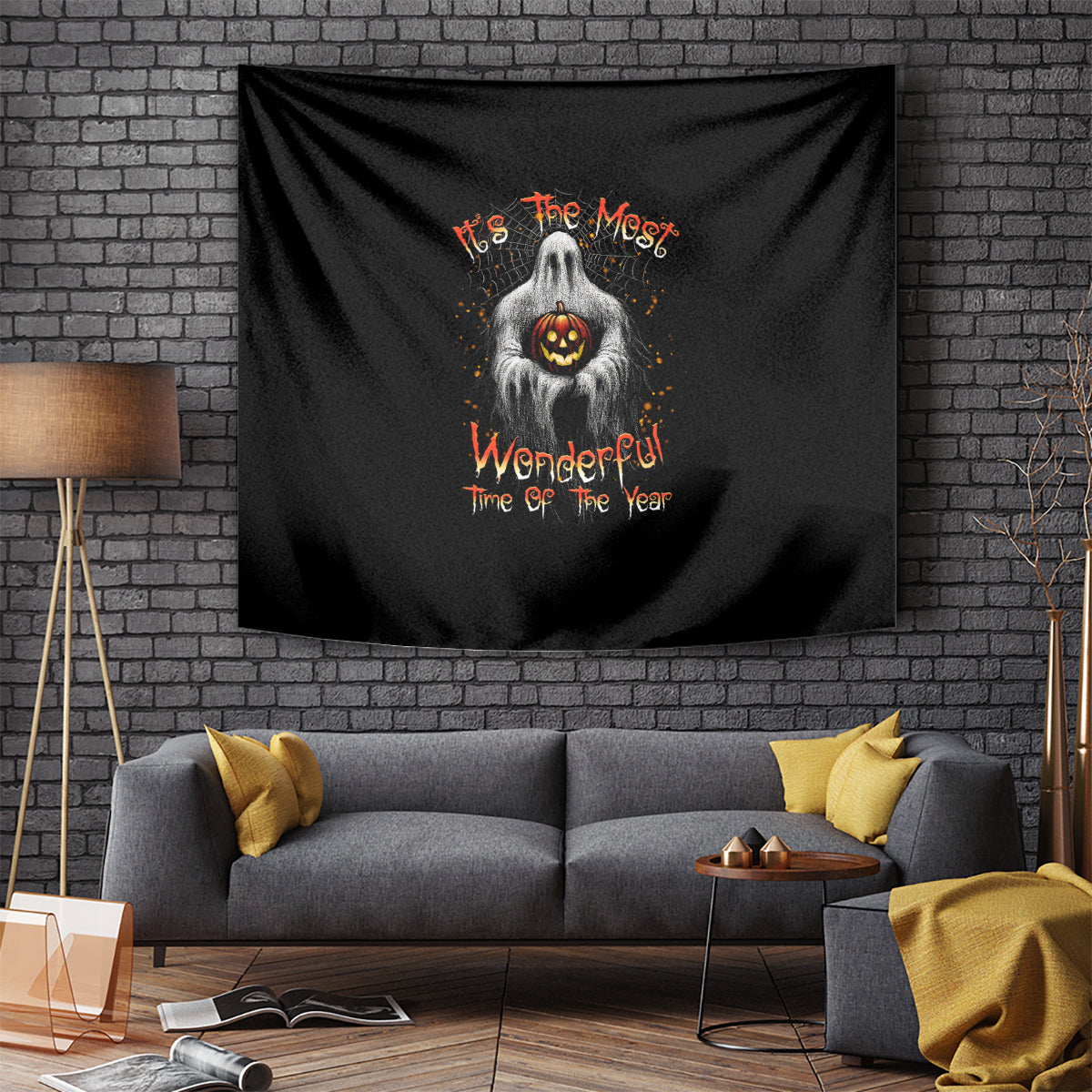 It's The Most Wonderful Time Halloween Tapestry - Wonder Print Shop
