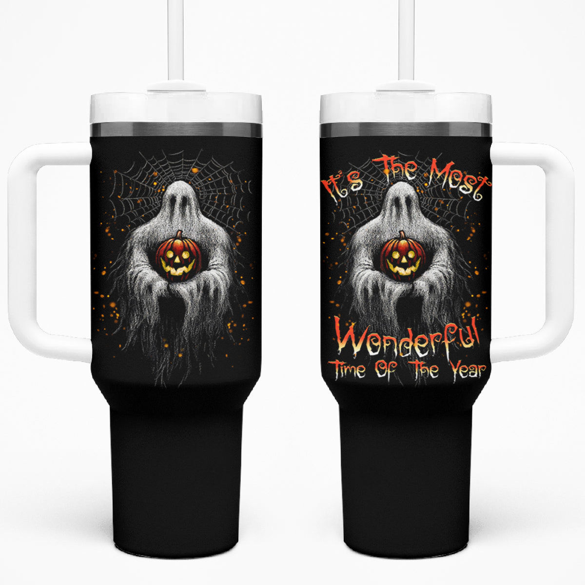 It's The Most Wonderful Time Halloween Tumbler With Handle - Wonder Print Shop