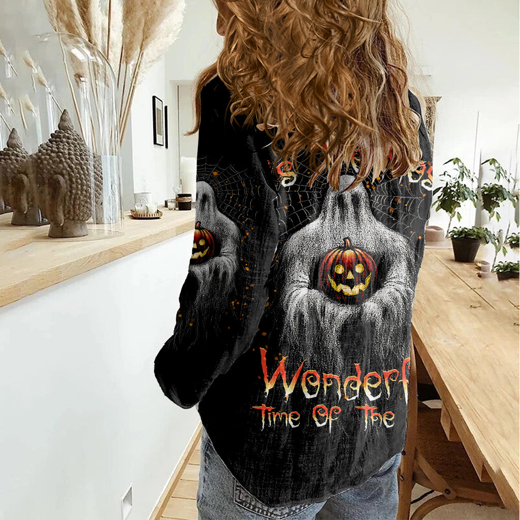 It's The Most Wonderful Time Halloween Women Casual Shirt - Wonder Print Shop