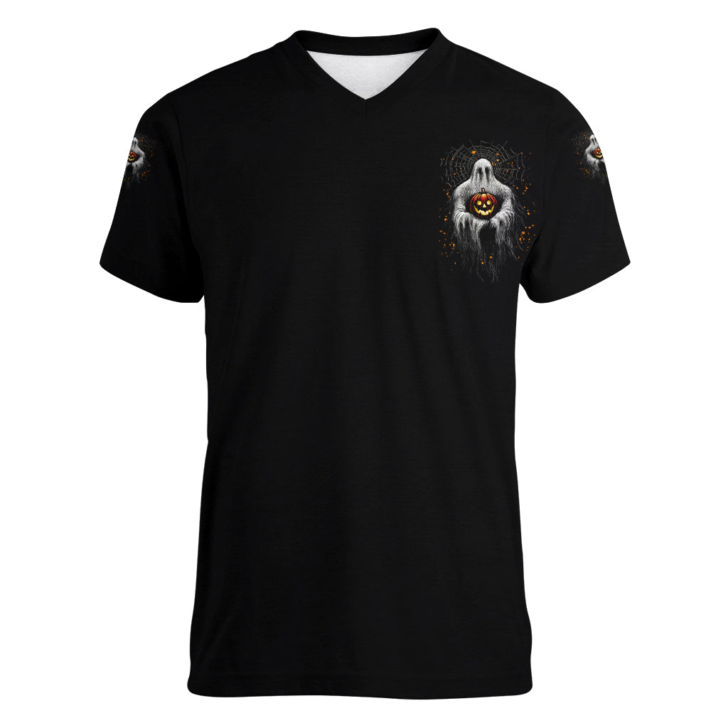 It's The Most Wonderful Time Halloween Women V Neck T Shirt - Wonder Print Shop