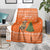 Bhutan Christmas Blanket with Takin Santa Hat Christmas Tree and Snowflake Pattern in Orange - Wonder Print Shop