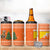 Bhutan Christmas 4 in 1 Can Cooler Tumbler with Takin Santa Hat Christmas Tree and Snowflake Pattern in Orange - Wonder Print Shop