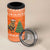 Bhutan Christmas 4 in 1 Can Cooler Tumbler with Takin Santa Hat Christmas Tree and Snowflake Pattern in Orange - Wonder Print Shop