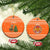 Bhutan Christmas Ceramic Ornament with Takin Santa Hat Christmas Tree and Snowflake Pattern in Orange - Wonder Print Shop