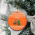 Bhutan Christmas Ceramic Ornament with Takin Santa Hat Christmas Tree and Snowflake Pattern in Orange - Wonder Print Shop