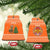Bhutan Christmas Ceramic Ornament with Takin Santa Hat Christmas Tree and Snowflake Pattern in Orange - Wonder Print Shop