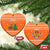 Bhutan Christmas Ceramic Ornament with Takin Santa Hat Christmas Tree and Snowflake Pattern in Orange - Wonder Print Shop