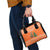 Bhutan Christmas Shoulder Handbag with Takin Santa Hat Christmas Tree and Snowflake Pattern in Orange - Wonder Print Shop