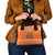 Bhutan Christmas Shoulder Handbag with Takin Santa Hat Christmas Tree and Snowflake Pattern in Orange - Wonder Print Shop