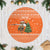 Bhutan Christmas Tree Skirt with Takin Santa Hat Christmas Tree and Snowflake Pattern in Orange - Wonder Print Shop