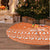 Bhutan Christmas Tree Skirt with Takin Santa Hat Christmas Tree and Snowflake Pattern in Orange - Wonder Print Shop
