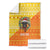 Bhutan Christmas Blanket with Takin Reindeer Antlers Santa Hat and Yellow Orange Holiday Pattern - Wonder Print Shop
