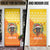 Bhutan Christmas Door Cover with Takin Reindeer Antlers Santa Hat and Yellow Orange Holiday Pattern - Wonder Print Shop