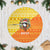 Bhutan Christmas Tree Skirt with Takin Reindeer Antlers Santa Hat and Yellow Orange Holiday Pattern - Wonder Print Shop