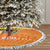 Bhutan Christmas Tree Skirt with Takin Reindeer Antlers Santa Hat and Yellow Orange Holiday Pattern - Wonder Print Shop