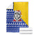 Bosnia and Herzegovina Christmas Blanket with Husky Dog Santa Hat and Blue Yellow Snowflake Pattern - Wonder Print Shop