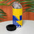 Bosnia and Herzegovina Christmas 4 in 1 Can Cooler Tumbler with Husky Dog Santa Hat and Blue Yellow Snowflake Pattern - Wonder Print Shop