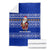 Bosnia and Herzegovina Christmas Blanket with Santa Playing Traditional Instrument and Blue Snowflake Pattern - Wonder Print Shop