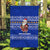 Bosnia and Herzegovina Christmas Garden Flag with Santa Playing Traditional Instrument and Blue Snowflake Pattern - Wonder Print Shop