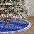 Bosnia and Herzegovina Christmas Tree Skirt with Santa Playing Traditional Instrument and Blue Snowflake Pattern - Wonder Print Shop